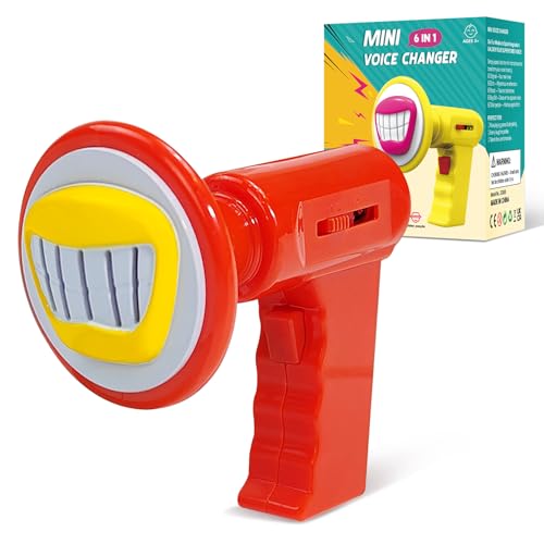 GEERAY Mini Voice Changer for Kids – 6 Funny Sound Effects with Neck Strap, Magic Voice Changer Device for Boy Girl