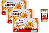 Italian Gourmet - Kinder Kornetti Pêche & Abricot, 3 Paquets (18 Cornetti) Viennoiseries Italiennes Moelleuses pour Petit-Déjeuner & Goûter, Format Familial Import Italie + Italian Gourmet Polpa