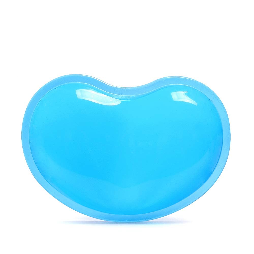 Heart-Shaped Summer Soft Silicon Wrist Rests Cool Hand Pillow Mouse Pad, Ergonomic Silicone Gel, Clear Wristband Pad for PC - Blue