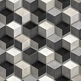 IOHEFY 10PCS 12x12 Inch Peel and Stick Floor Tiles Self Adhesive Vinyl Flooring Tile 3D Geometric Cube Stickers Removable Wall Decals Kitchen Bathroom Laundry RV Basement DIY Home Decoration