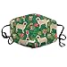Produktbild EighthStore Pug Tiki Summer Tropical Island Tropical Design Green Anti Dust Mask Anti Pollution Washable Reusable Mouth Masks Mouth-Muffle Mund Maske