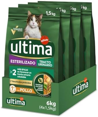 Ultima Sterilized Urinary Tract Chicken, Dry Cat Food, Pack of 4 x 1.5kg, Total 6kg