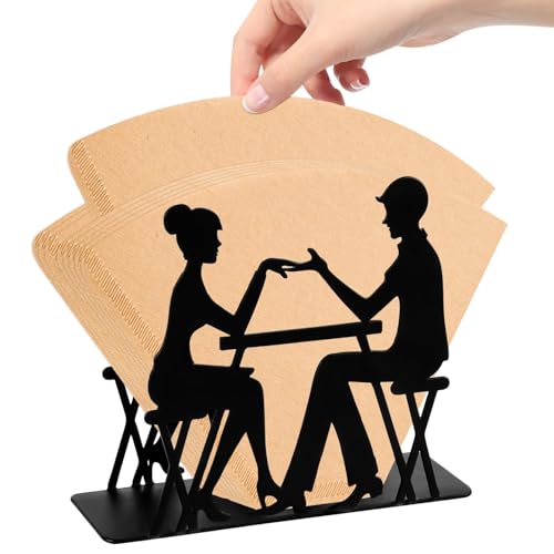 Porte-filtre à café, noir, support pour filtre à café, support pour filtre à café, jusqu'à 120 filtres, pour café, hôtel, bar, maison
