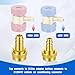 Tallew R1234yf Adapter Kit, R1234yf to R134a Conversion Quick Couplers, Quick Adapter Adjustable High Low Side Connector Conversion for Car Air Conditioning System Evacuation Recharging
