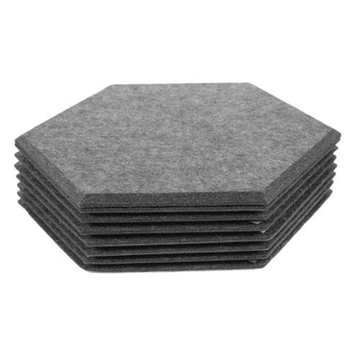 Kisangel 8 piezas Paneles Acústicos Hexagonales Absorbentes de Sonido para Reducción de Ruido en Pared para Oficina y Estudio en Casa Gris Oscuro miniatura 1