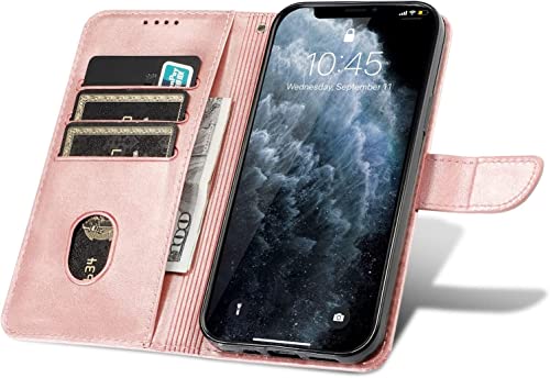 Étui iPhone 13 rose contre le piratage RFID avec rangement - 5