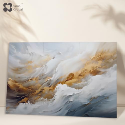 Image of Soon Global Acoustical Wall Panels, 72 X 48 Inches Art Acoustic Panels, Decorative Acoustic Panels, Acoustic Wall Panels, Sound Absorbing Wall Art, Whispers of Serenity