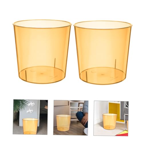Caneca de basura transparente liviana para oficina y hogar miniatura 3