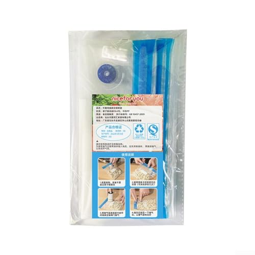 Sellador eléctrico al vacío de diseño elegante con múltiples bolsas reutilizables para una conservación eficaz de alimentos (B 5 bolsas x 21 x 22)