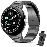 SenMore Metallo Cinturino per Google Pixel Watch 3 45mm/Watch 4 45mm, Regolabile Cinturino in Acciaio Inossidabile di Ricambio per Smartwatch.