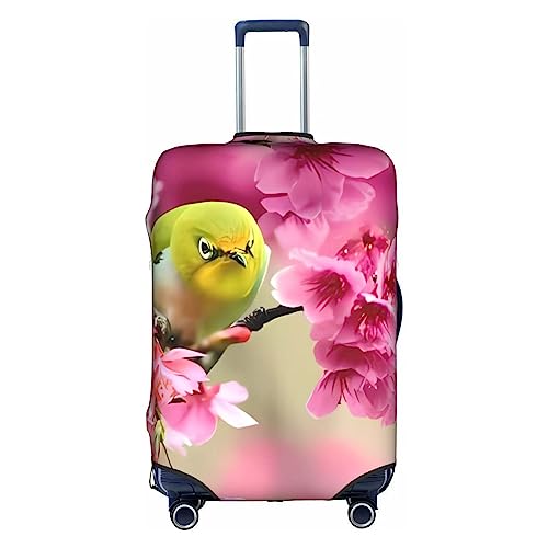 Housse de valise Dehiwi de qualité supérieure blanche avec motif oiseau chic