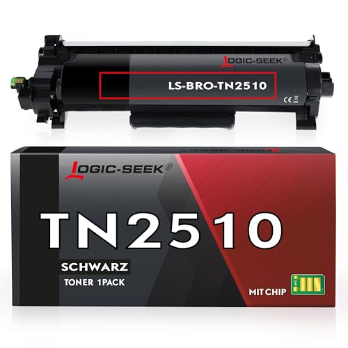 logic-seek Cartucho de tóner TN2510 Compatible con Brother TN-2510 para HL-L2400DWE MFC-L2835DW DCP-L2660DW HL-L2445DW MFC-L2827DW(Negro)