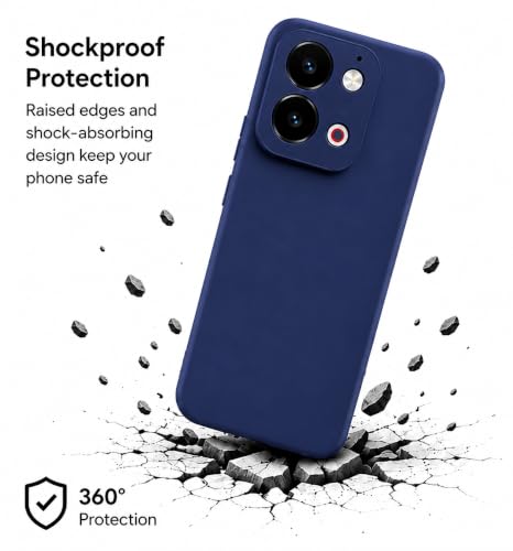 Image of FIRST MART Matte Silicone Back Cover for Vivo T5x - Blue