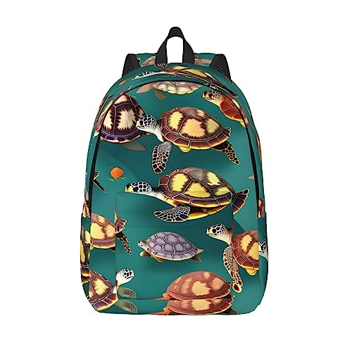 Sac à dos ordinateur femme imprimé tortues de mer pour le week-end
