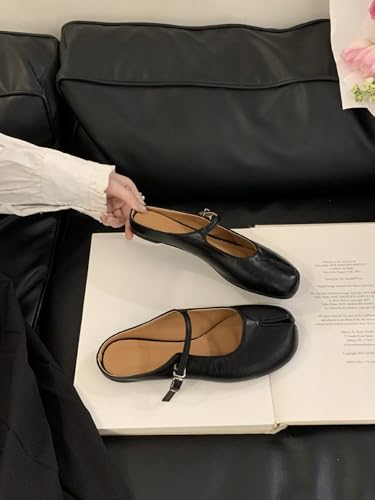 Tabi Shoes Mary Jane Mules Flats for Women Split Toe Strips Slip-On Slides Convenient Breathable Comfortable Casual Round Toe Retro Slippers Spring Summer Fall Back to School4