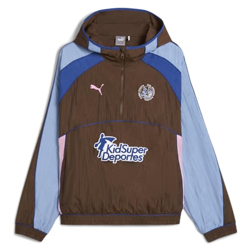 PUMA Mens Hoops X Kidsuper Half-Zip Athletic Outerwear Casual Half Zip Half Zip - Brown - Size XL