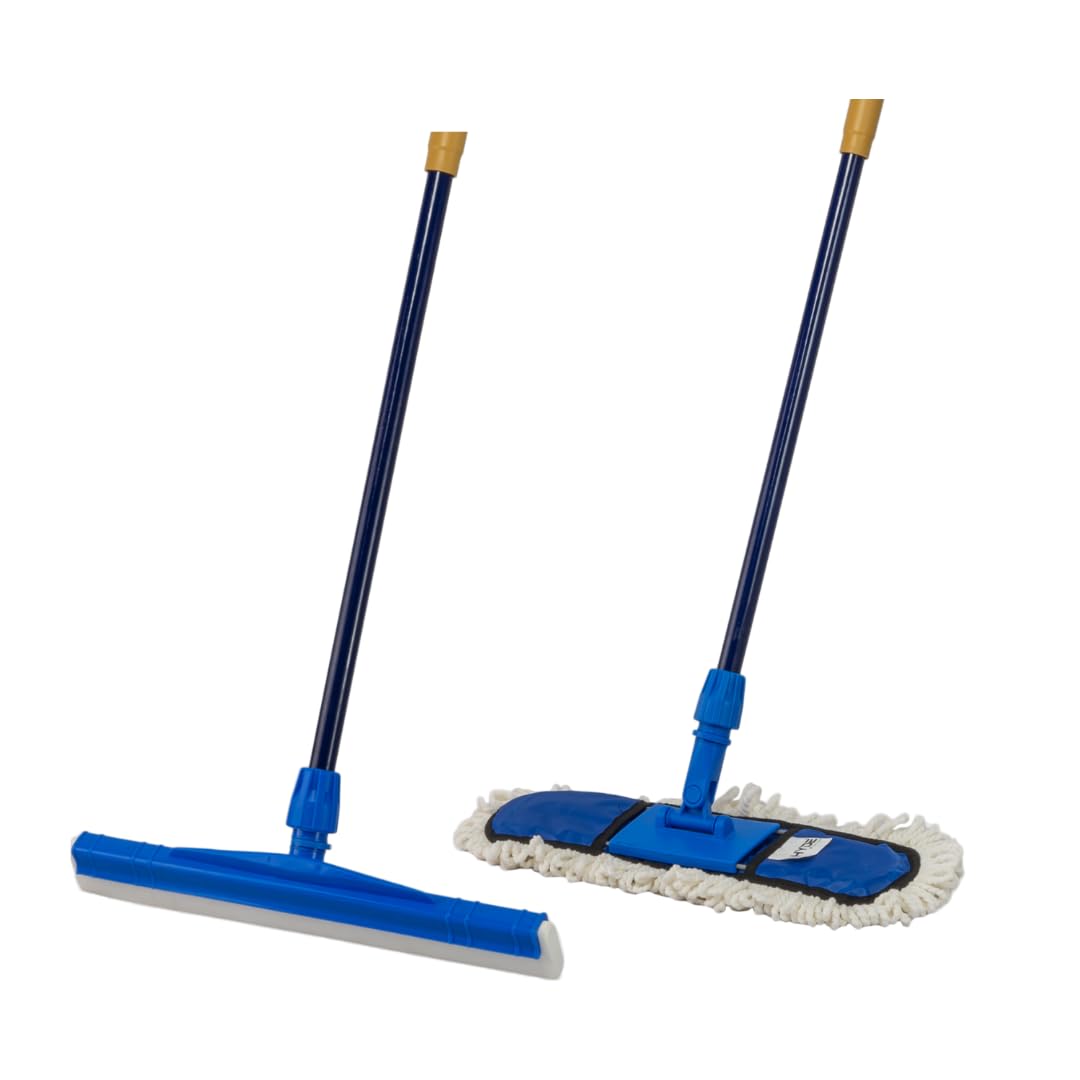 Hyde Microfiber Wet & Dry Flat Mop for Floor Cleaning & Double Blade Floor Wiper. Best Floor Cleaning Set for Your Home. Mop Set (Blue) (B0DB5P9S8G) Amazon Price History, Amazon Price Tracker