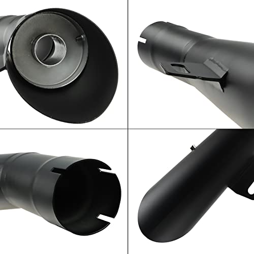 FLYPIG Motorcycle Exhaust Pipe 38-51mm for Yamaha YZF R6 06-18 Honda Kawasaki Suzuki Dirt Bike 250cc Hawk Street Bike 1.5-2.01\" inlet Bike Exhaust Pipe