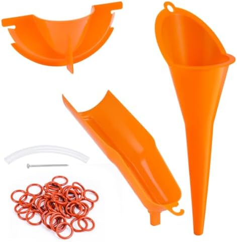 Oil Change Kit for Harley, 50Pcs O-Ring Primary Drain Plugs, Crankcase Fill Funnel, Primary Case and Drip Free Oil Filter Funnel, Oil Funnels Set for Harley Davidson Accessories