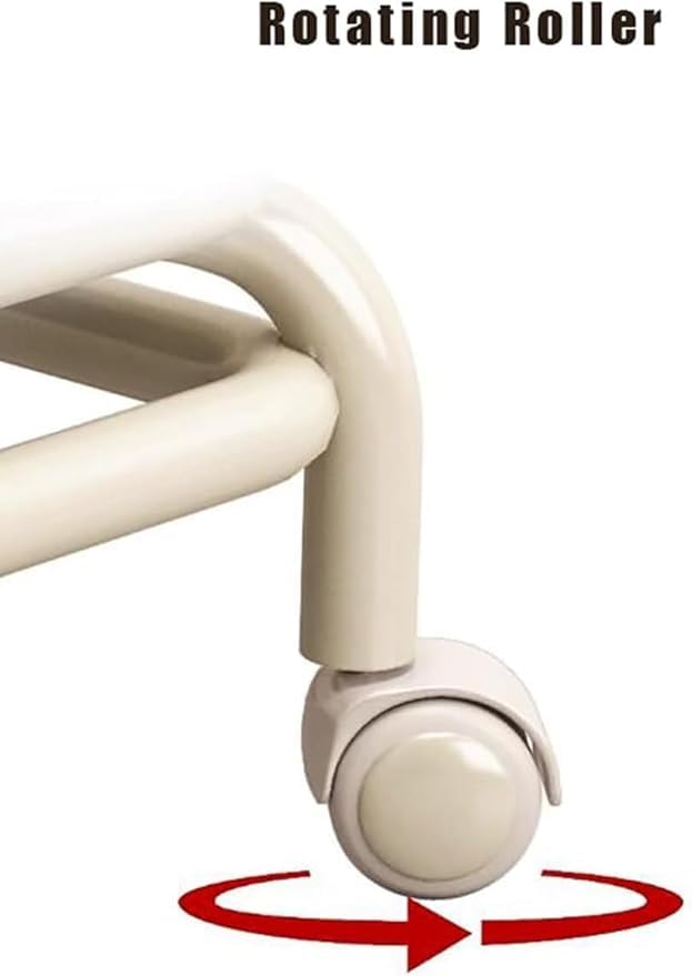 MAPPLE CREATION Adjustable Rolling Stool Chair, Salon & Spa Stool with Universal Swivel Wheels, Rolling Foot Rest Chair for Home, Tattoo & Facial Care Salon Chair Pedicure Chair for Salon (Beige) MAPPLE CREATION Adjustable Rolling Stool Chair, Salon & Spa Stool with Universal Swivel Wheels, Rolling Foot Rest Chair for Home, Tattoo & Facial Care Salon Chair Pedicure Chair for Salon (Beige)