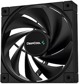 DeepCool FK120 wysokowydajny wentylator chłodzący, 4-pinowy PWM, płynne łożysko dynamiczne, 1850 obr./min, 120 mm, czarny, pojedynczy