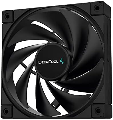 DeepCool FK120 wysokowydajny wentylator chłodzący, 4-pinowy PWM, płynne łożysko dynamiczne, 1850 obr./min, 120 mm, czarny, pojedynczy