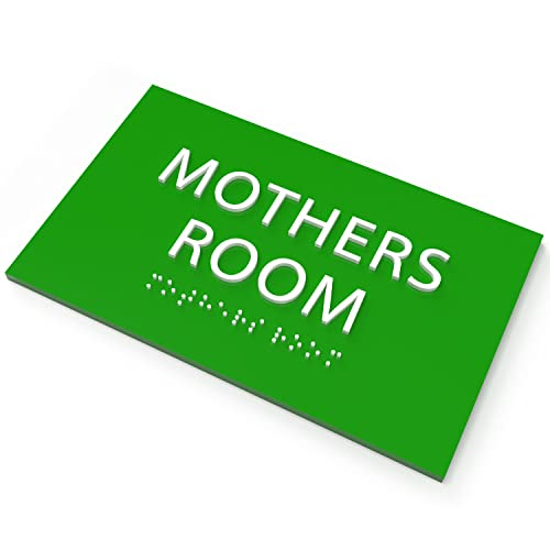 Mothers Room Sign - Ada Compliant Sign. 6"X4" Sign Made From Durable Plastic With Raised Lettering And Braille. Designed To Meet Ada (Americans With Disabilities Act) Regulations. Available In 17 Colors. #TOP1