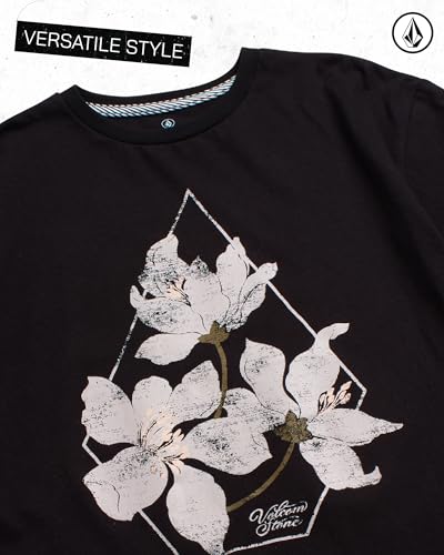 Image of Volcom Girls Shirts - Casual Crewneck Short Sleeve Graphic Tee Trendy Tops - Breathable Girls Summer Clothes