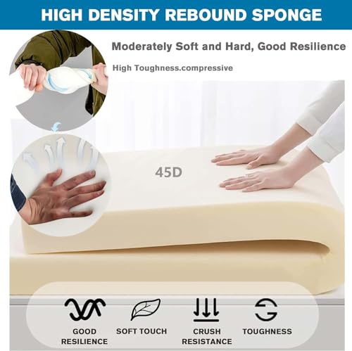 Coussin de banc d'extérieur 3 places déhoussable et lavable 170x40x5cm - 6