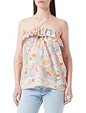 Love Moschino Womens self Fabric Laces in Fluid Cupro-Cotton T-Shirt, All.Multicolor, 40