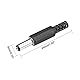 sourcing map 5Stk. DC Stecker Verbinder 5,5mm x 2,5mm x 14mm Strom Kabel Adapter Schwarz