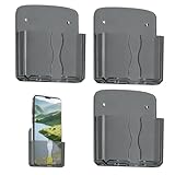 Tarqite 3 Stück Handyhalterung Wand, Handy Wandhalterung Selbstklebend mit Ladeloch, Handyhalter Wand ohne Bohren, Universal Handy Ablage für Telefon, Fernbedienung, Toilettenartikel