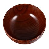 VICASKY 1 Stück Holzschüssel Multifunktionale Salatschüssel Suppenschale Natürliche Holzstruktur für Gesunde Geschirr für Zuhause für Nudeln und Snacks