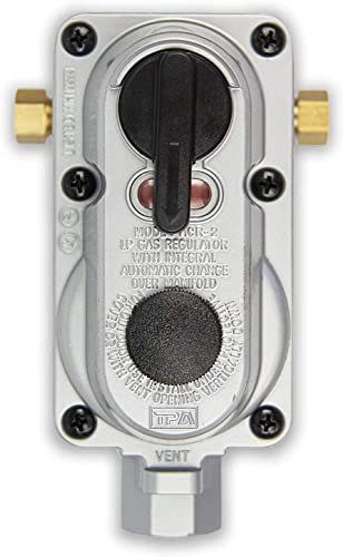 Flame King Kt15Acr6 2-Stage Auto Changeover Lp Propane Gas Regulator With Two 15-Inch Pigtails For Rvs, Vans, Trailers #TOP2