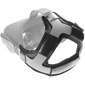 SHEAWA Hoofdkussen Comfortabele Strap Pad Foam Hoofdband Bevestiging voor Oculus Quest 2 Accessoires (Zwart)
