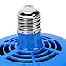 Yoidesu Chicken Thermal Lamp Bulb Bulb, Temperature Control Secure Heat Energy Savings Lizard for Turtles Multi Purpose Waterproofing for Turtles (Blue)