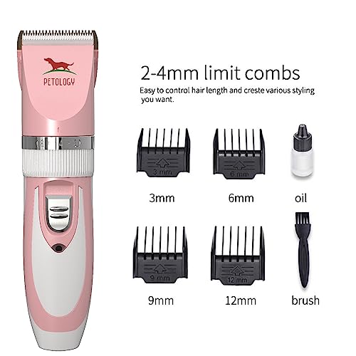 Image of Petology Professional Automatic Rechargeable Pet Hair Trimmer for Dogs & Cats Grooming Machine Wireless