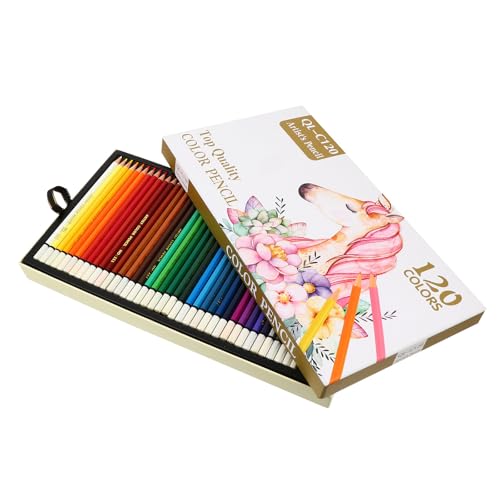 Crayons à dessin huileux en coffret bois hexagonal BESTYASH