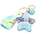 bismarckbeer Mode Nette Cartoon-Kuh PVC Hängende Puppenhalter Keychain Car Tasche Schlüsselanhänger Geschenkwäsche Blau