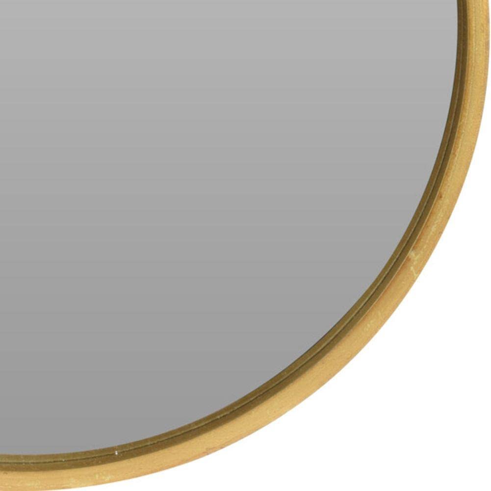 Vilde Runder Spiegel 50 cm Gold Holzrahmen Dekorativ Für Büro, Restaurant