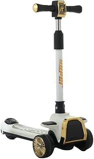 سكوتر بلاستيك ثلاثي العجلات مع صوت و نور للاطفال من 3A - ابيض و اسود 42-4