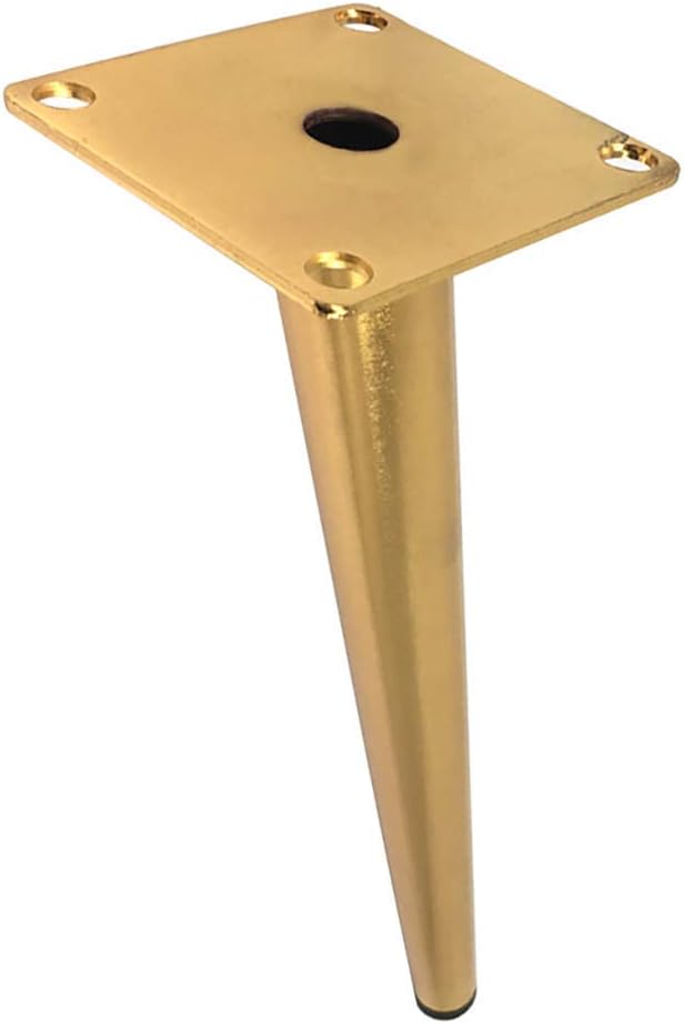 4pcs Furniture Legs Furniture Feet Metal Table Legs Supporting Feet Sofa Legs Cabinet Legs, Furniture Replacement Legs, Gold(10cm/3.9in)