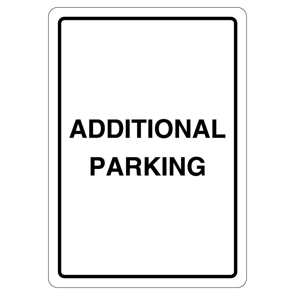V Safety Additional Parking 210 x 297 mm (A4) - 1mm Rigid Plastic Safety Sign