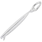 Rembrandt Charms Sterling Silver Surf Board Charm (24.5 x 5 mm)
