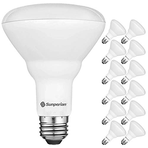 Super Big Clearance! Sunperian 12 Pack BR30 LED Bulb, 8.5W=65W, 3500K Natural White, 800 Lumens, Dimmable Flood Light Bulbs for Recessed Cans, Enclosed Fixture Rated, Damp Rated, UL Listed, E26 Standard Base