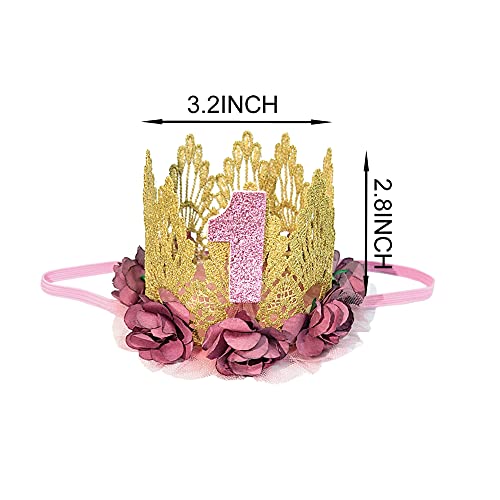 BGFKS Tutu Dress for Baby Girl 1st Birthday Photography Outfit Sets,Dress for Toddler Girls with Lace Rose Flower Crown.2