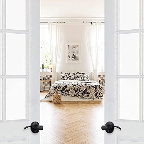 Ohuhu Keyed Door Knob Lever With Lock And Key+Dummy Door Knob, Closet Door Handle, 2 Pieces Door Lever #TOP5