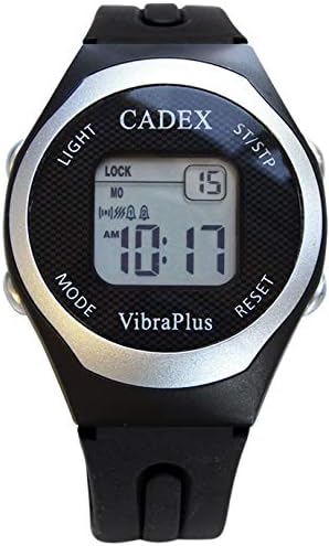 Cadex VibraPlus Sport – 8 Alarm Reminder Watch with Vibrating/Beep Notifications – Rubber Sport Band