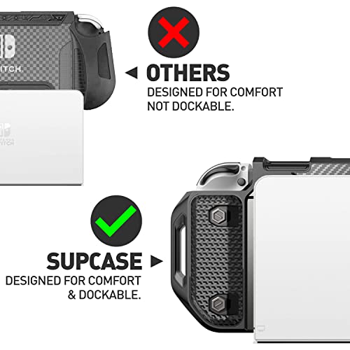 SUPCASE for Nintendo Switch OLED Case 2021 (Unicorn Beetle Pro), [Military-Grade Protection] [Switch Console Compatible] Dockable Protective Cover Accessories for Nintendo Switch OLED, FrostBlack by SUPCASE - Used condition - CA$16.01
