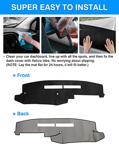 Image of Autorder Dashboard Cover Mat for 1988-1994 Chevy Chevrolet Silverado /GMC Sierra C /K 1500 2500 3500 Pickup Truck /1992-1994 GMC Yukon /Chevy Blazer Suburban Accessories Dash Cover Flannel Dash Mat